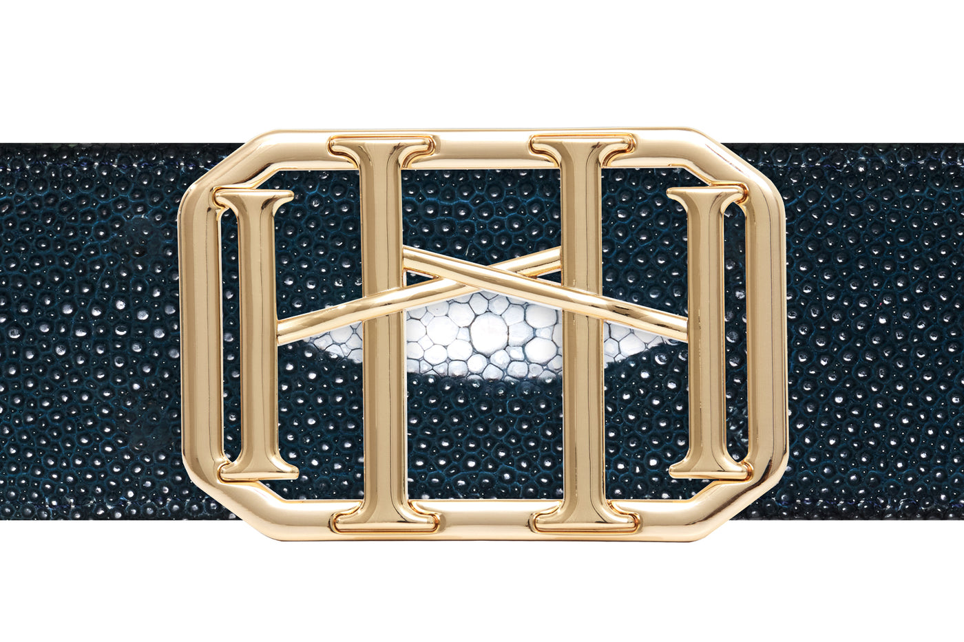 Icon Equestrian Belt - Teal Stingray with Navy Band - RM