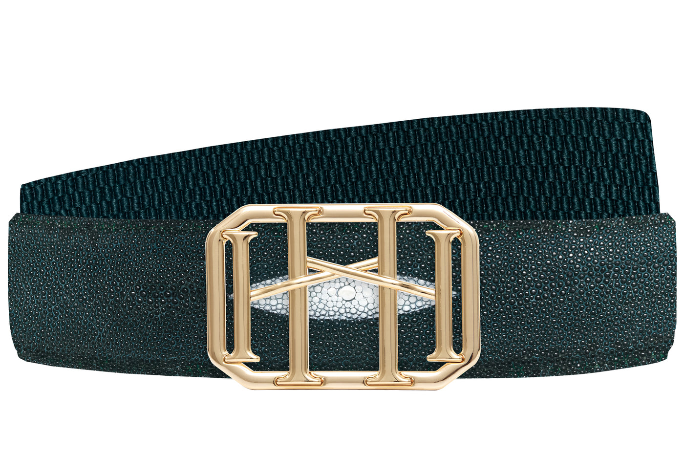 Icon Equestrian Belt - Teal Stingray with Teal Band - RM