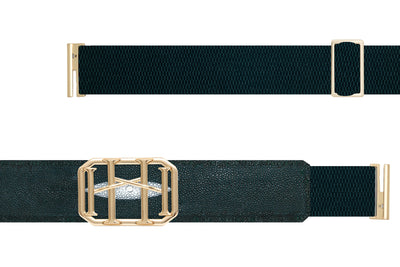 Icon Equestrian Belt - Teal Stingray with Teal Band - RM