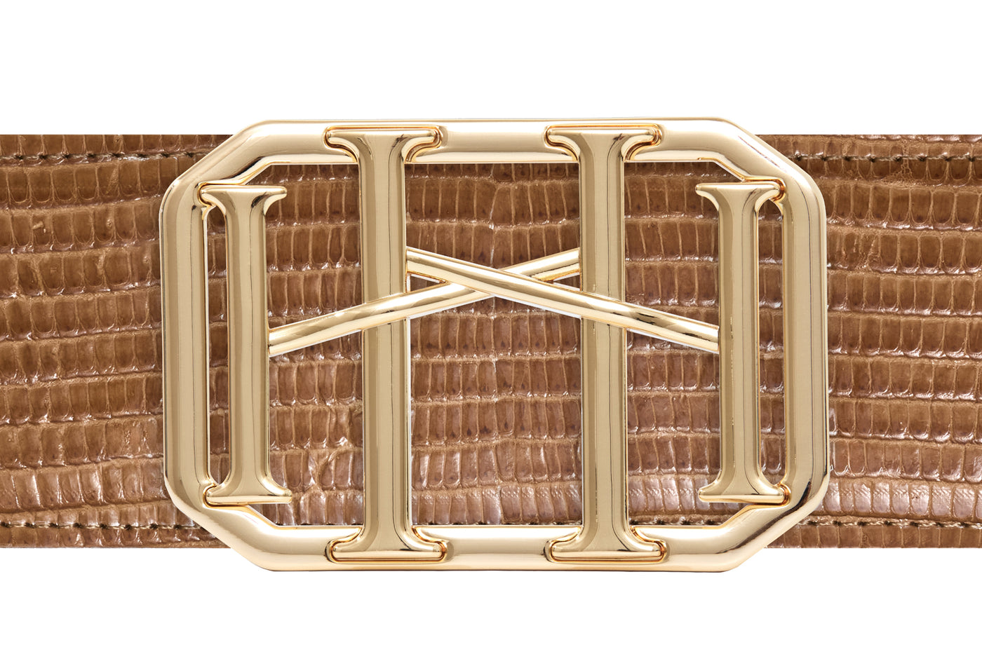 Icon Equestrian Belt - Caramel Lizard with Caramel  Band - RM
