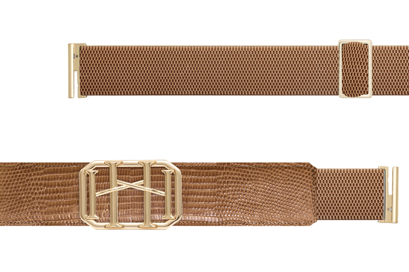 Icon Equestrian Belt - Caramel Lizard with Caramel  Band - RM
