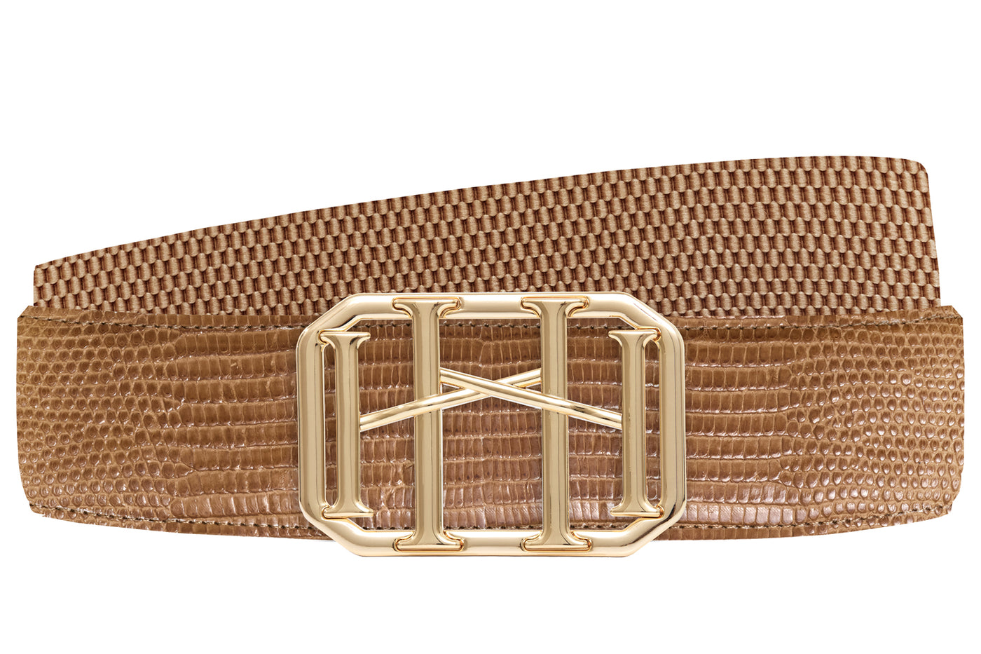 Icon Equestrian Belt - Caramel Lizard with Caramel  Band - RM