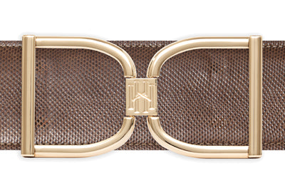 Icon Equestrian Belt - Brown Snake with Walnut Band  - RM