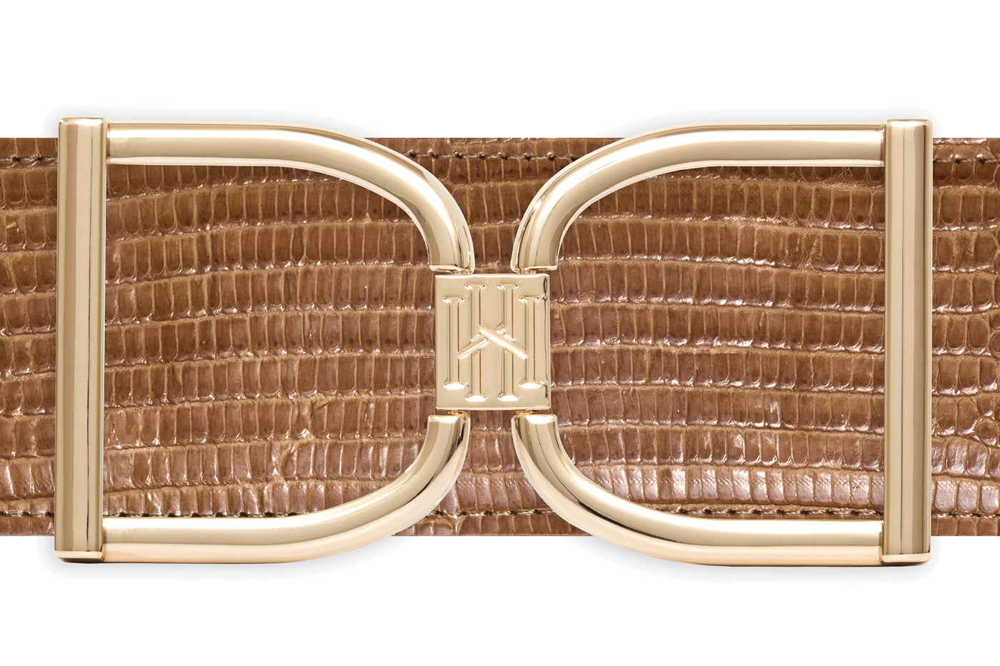 Icon Equestrian Belt - Caramel Lizard with Caramel Texture - RM