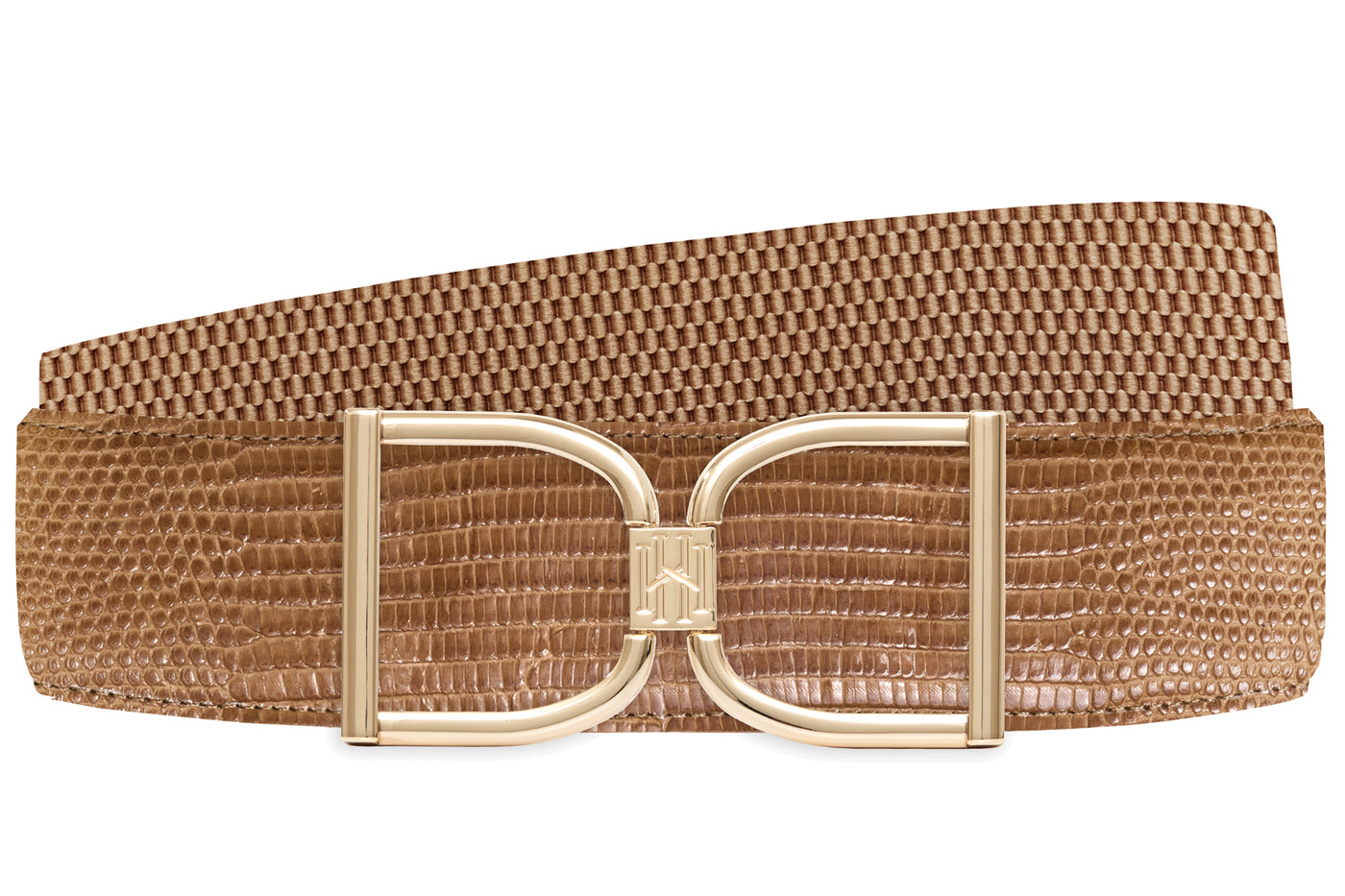 Icon Equestrian Belt - Caramel Lizard with Caramel Texture - RM