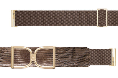 Icon Equestrian Belt - Mink Lizard with Mink  Band - RM