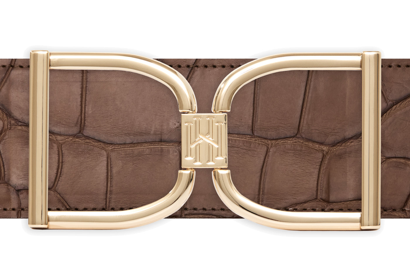 Icon Equestrian Belt - Mink Alligator with Chocolate Band - RM